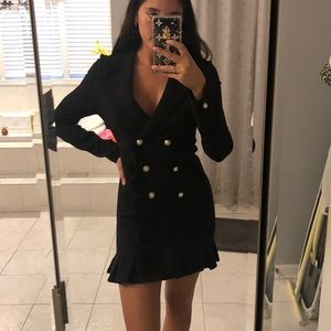Akira black blazer dress